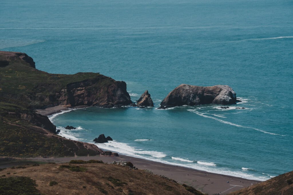 Rodeo Beach Views of Rodeo Beach and the Pacific Ocean from up on the hills