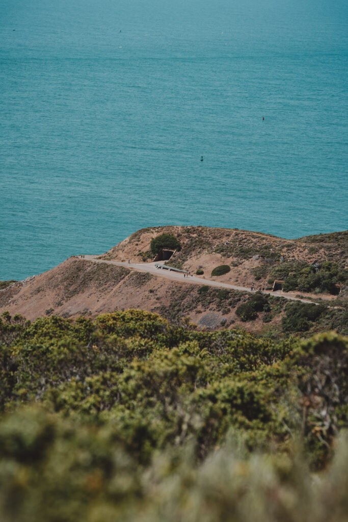 Views of the Bunker on the Hill Bunker on the hill overlooking the blue of the Pacific Ocean